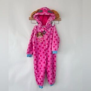 Paw Patrol Girl's Pajama Onesie - Skye Zipper Sleeper Pink Size 3T